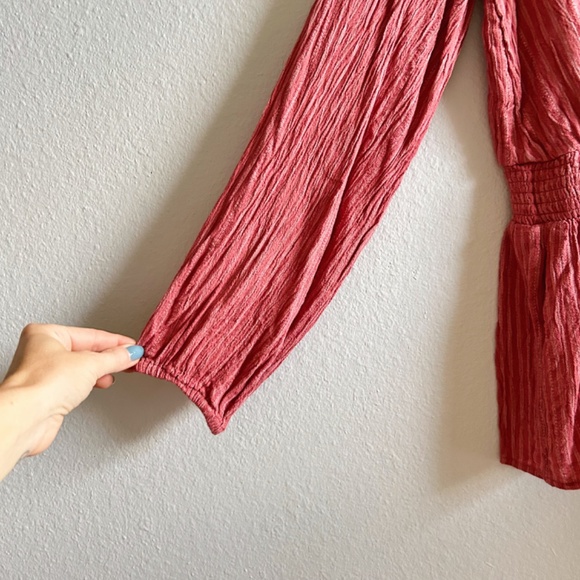 Downeast Pink and White Striped Blouse - Picture 5 of 8